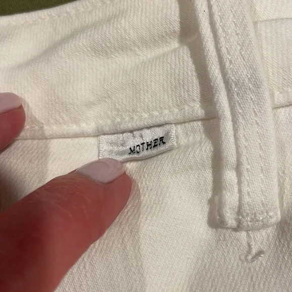 NWT MOTHER WHITE The Private Double Pocket Skimp Jeans size 26